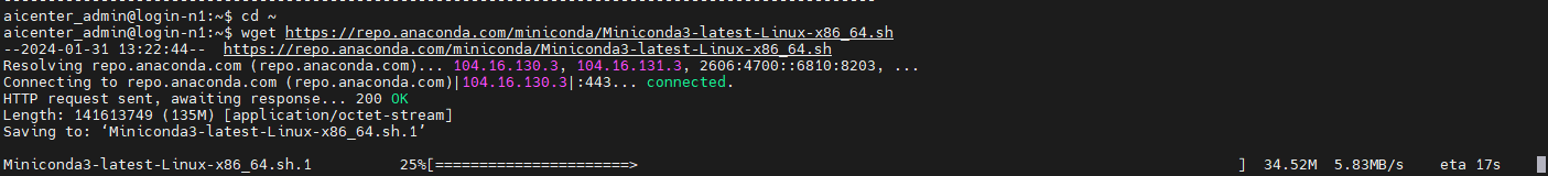 Conda setup